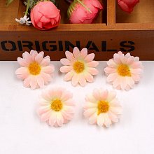Květ kopretina světle růžová, textilní dekorace, květina 4 cm