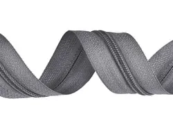 Zip spirálový, nekonečný pás 3mm, šedý, metráž