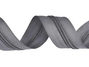 Zip spirálový, nekonečný pás 3mm, šedý, metráž