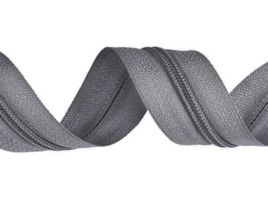 Zip spirálový, nekonečný pás 3mm, šedý, metráž