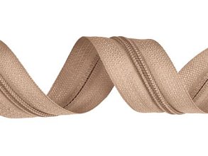 Zip spirálový, nekonečný pás 3mm, béžový, metráž, kovový jezdec