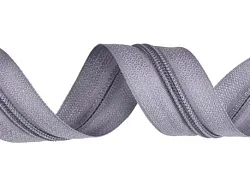 Zip spirálový, nekonečný pás 5mm, šedý, metráž