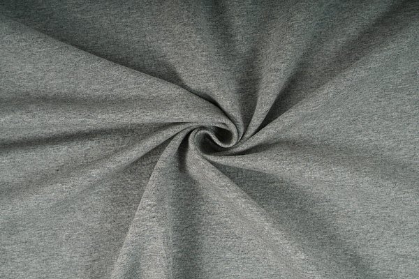 Elastická teplákovina počesaná, šedý melír , látky, metráž