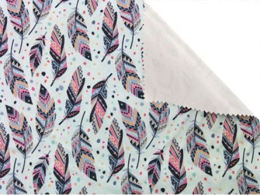 Batohovina, cordura s PVC zátěrem , vzor pírka