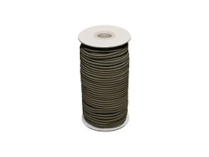 Elastický okrúhly klobúkový pás tmavá khaki 2mm, metráž