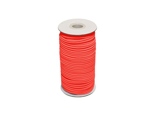 Guma, okrúhly klobúk pružinový reflexný oranžový 2 mm, metráž