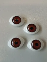 Hračkárske oči, lepidlo 12 mm, hnedá dúhovka, čierna bábika