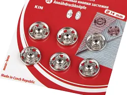 Kovové patentky - knoflíky stiskací přišívací - vel. 5 - na kartě 6 kusů