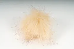 Bambuľka - krémová s hnedými špičkami - 8-10 cm