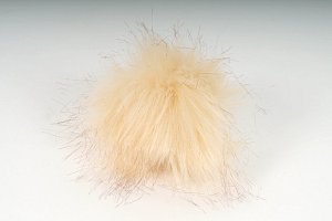Bambuľka - krémová s hnedými špičkami - 8-10 cm