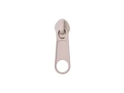 Jezdec bez aretace pro zip spirálový, nekonečný zip 3mm, krémový