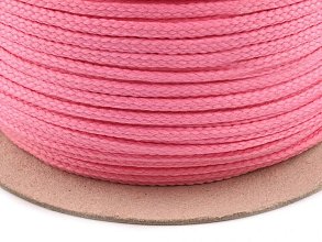Lano polyester, šnúra 2 mm, svetloružová, galantéria, metla