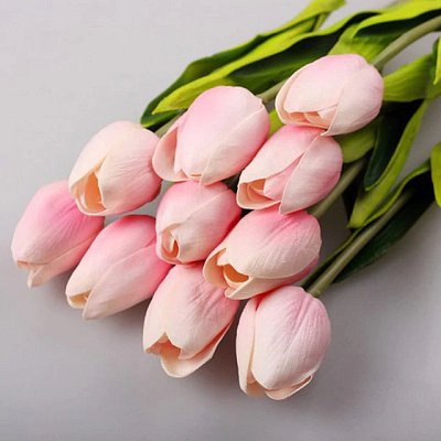 Tulipán, textilní dekorace, květina růžová s čajovou