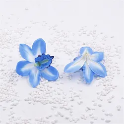 Květ orchidej, textilní dekorace, květina modrá