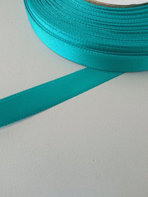 Atlasová stuha šírky 10 mm, tyrkysová