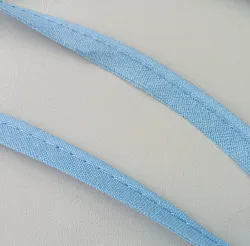 Paspulka bavlněná, výpustek 12 mm, světle modrá, metráž