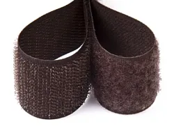 Suchý zip 20mm tmavě hnědý, metráž, komplet