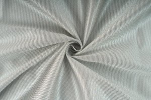 Látka, metráž, 100% polyester, stříbrná - lesk 