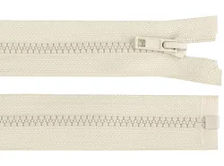 Zip kostěný, dělitelný, 5mm, 35cm délka, smetanová