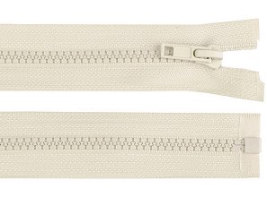 Zip kostěný, dělitelný, 5mm, 35cm délka, smetanová