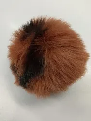 Bambule, bambulka z kožešiny, hnědá s černou, 8 cm