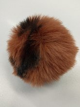 Bambule, bambulka z kožešiny, hnědá s černou, 8 cm
