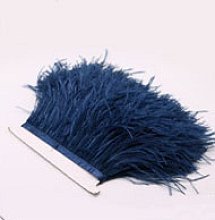 Prýmek z pštrosího peří 8-10 cm, navy blue
