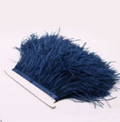 Prýmek z pštrosího peří 8-10 cm, navy blue