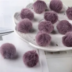 Bambuľka, bambuľka, umelá kožušina fialová 2,5 cm