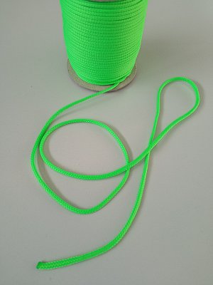 Lano polyester, šnúra 2 mm, neónovo zelená , galantéria, metla