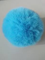 Bambuľka, kožušinová bambuľka tyrkysová 8 cm