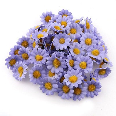 Kvet margaréta fialová, textilná dekorácia, kvetina 2,8 cm