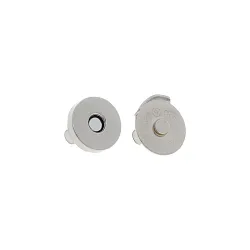 Magnetické zapínání do kabelek a batohů, propichovací, 18mm průměr, nikl