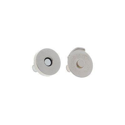 Magnetické zapínání do kabelek a batohů, propichovací, 18mm průměr, nikl