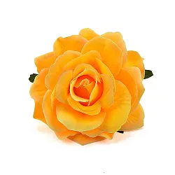 Kvetina, 9 cm, žltá, textilná dekorácia, ruža