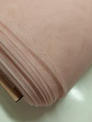 Síťovina, síťka, tyl dekorační, krinolínový, starorůžový, metráž, látky
