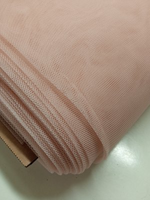 Síťovina, síťka, tyl dekorační, krinolínový, starorůžový, metráž, látky