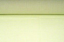 Plátno bavlněné, kanafas, jarní zelená kostka 2 x 2mm, metráž