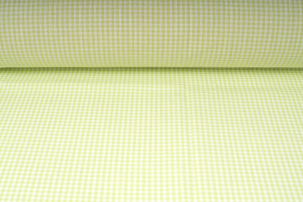 Plátno bavlněné, kanafas, jarní zelená kostka 2 x 2mm, metráž