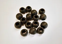 Plastové korálky, antracitová farba, 11x14mm