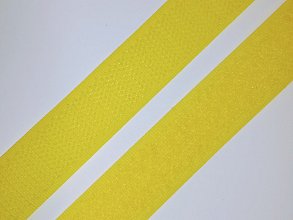 Suchý zip 20 mm žlutý, metráž, komplet