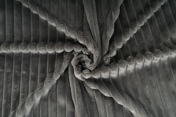 Strips minky fleece, proužek - šedá, metráž, látka 