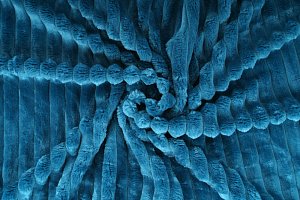 Strips minky fleece, proužek - modrá, metráž, látka 