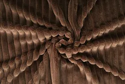Strips minky fleece, proužek - hnědá, metráž, látka 
