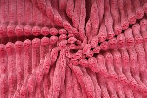 Strips minky fleece, proužek - růžová, metráž, látka 