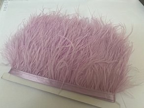 Prýmek z pštrosího peří 6-8 cm, světle fialový