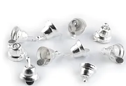 Zvoneček 11 mm, kov, stříbrný