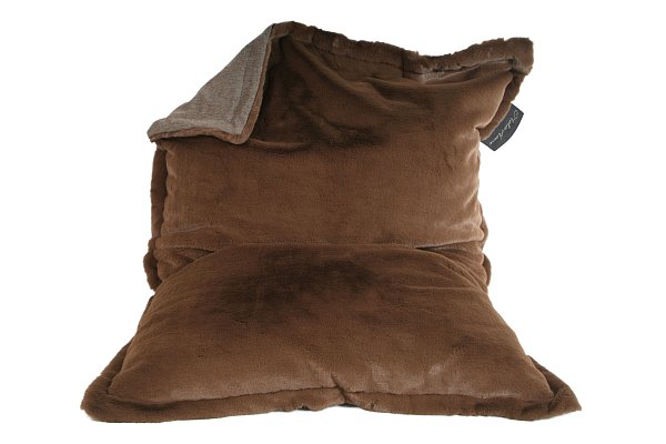 Dětský sedací pytel FOX 100 x 80 cm tmavě hnědý