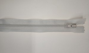 Zip spirálový, nedělitelný, 3mm, 20cm délka, bleděmodrý