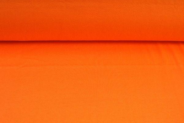 Pletený jednolícny úplet, tričko, oranžová farba, látka, metráž - šírka 2 x 70 cm - TUNEL
